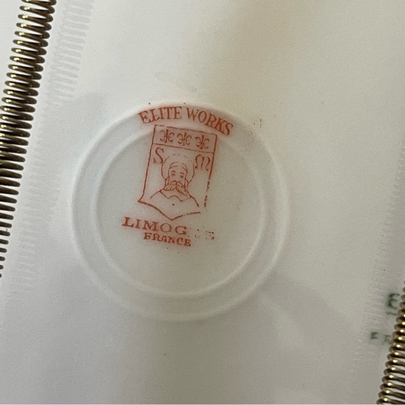 Vintage Limoges France Gold Encrusted Elite Works Signed Hand Painted Plate - Picture 10 of 10